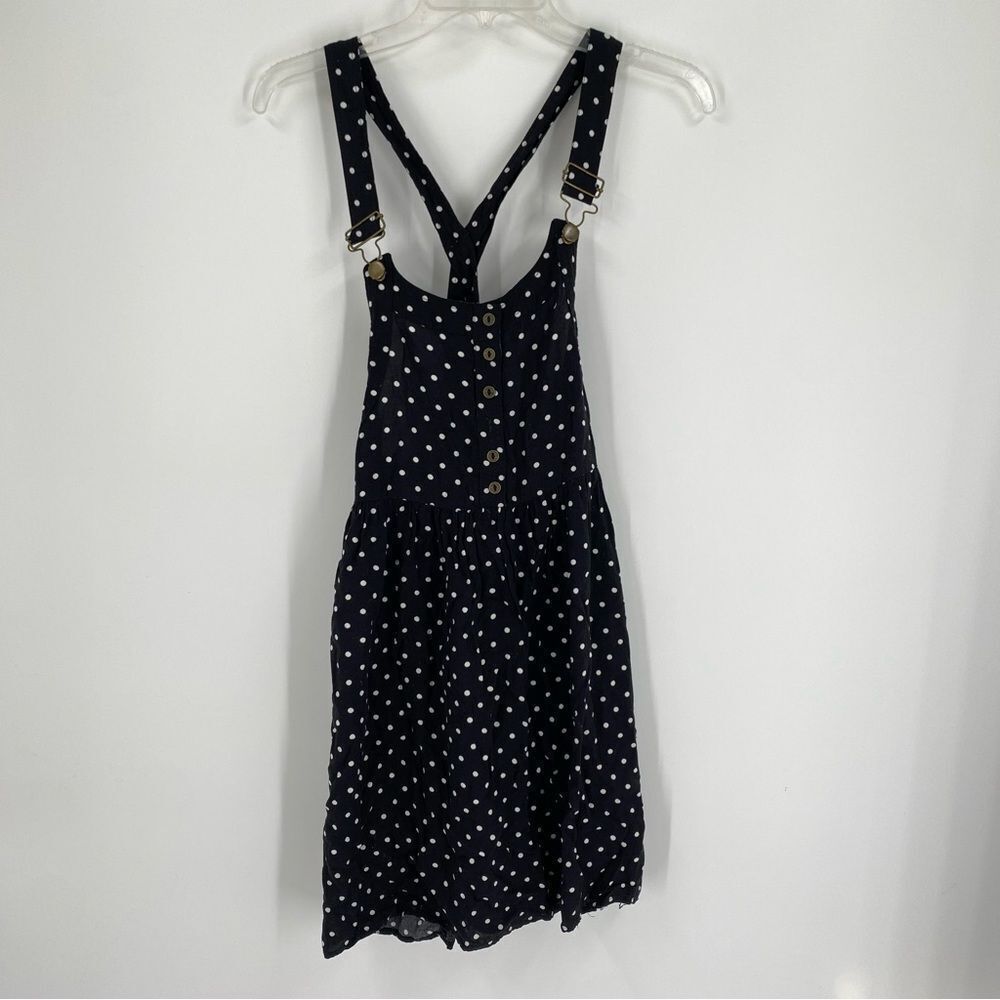 Xhilaration Junior’s Black Polka Dot Suspender Dress size M
